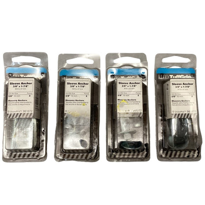 35899 - Set of 4 Elco Tuffgrip Sleeve Anchor 3/8"x1-7/8" 8 Total Pieces |5-6|