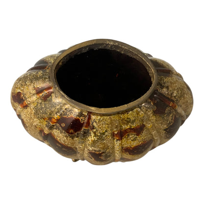 35933 - Large 13" Tartaruga Style Tortoise Pattern Glass Vase |11-20|