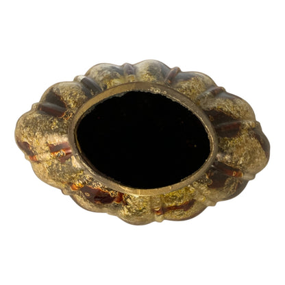 35933 - Large 13" Tartaruga Style Tortoise Pattern Glass Vase |11-20|