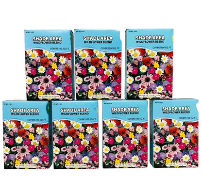 36495 - SET OF SEVEN 4x6" BOXES Shade Area Wildflower Blend - COVERS 700 SQUARE FEET |TBD|