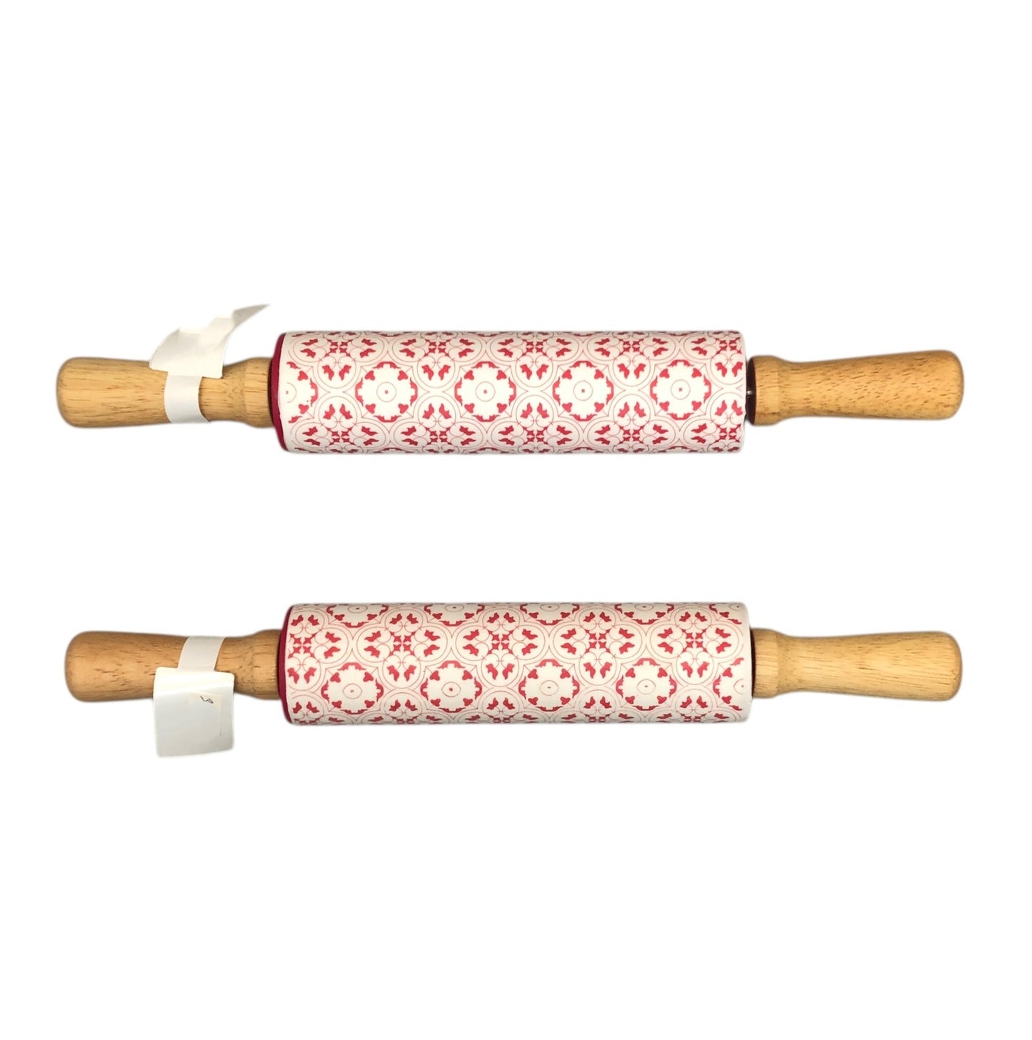 36559 - Set of 2 Silicone Rolling Pin Burgundy |22-4|