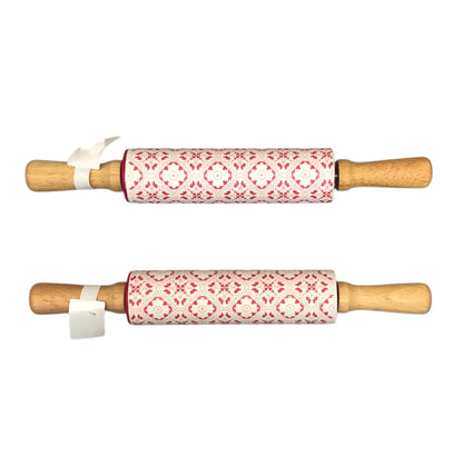 36559 - Set of 2 Silicone Rolling Pin Burgundy |22-4|
