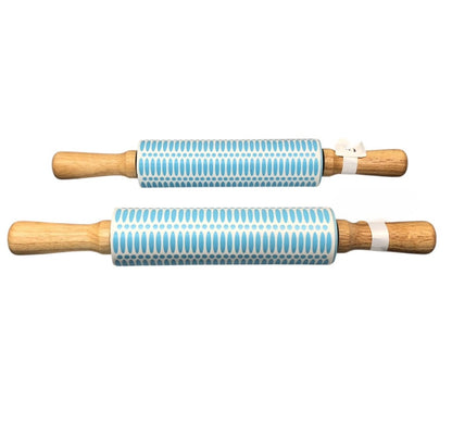 36562 - Set of 2 Light Blue Silicone Rolling Pins |22-4|
