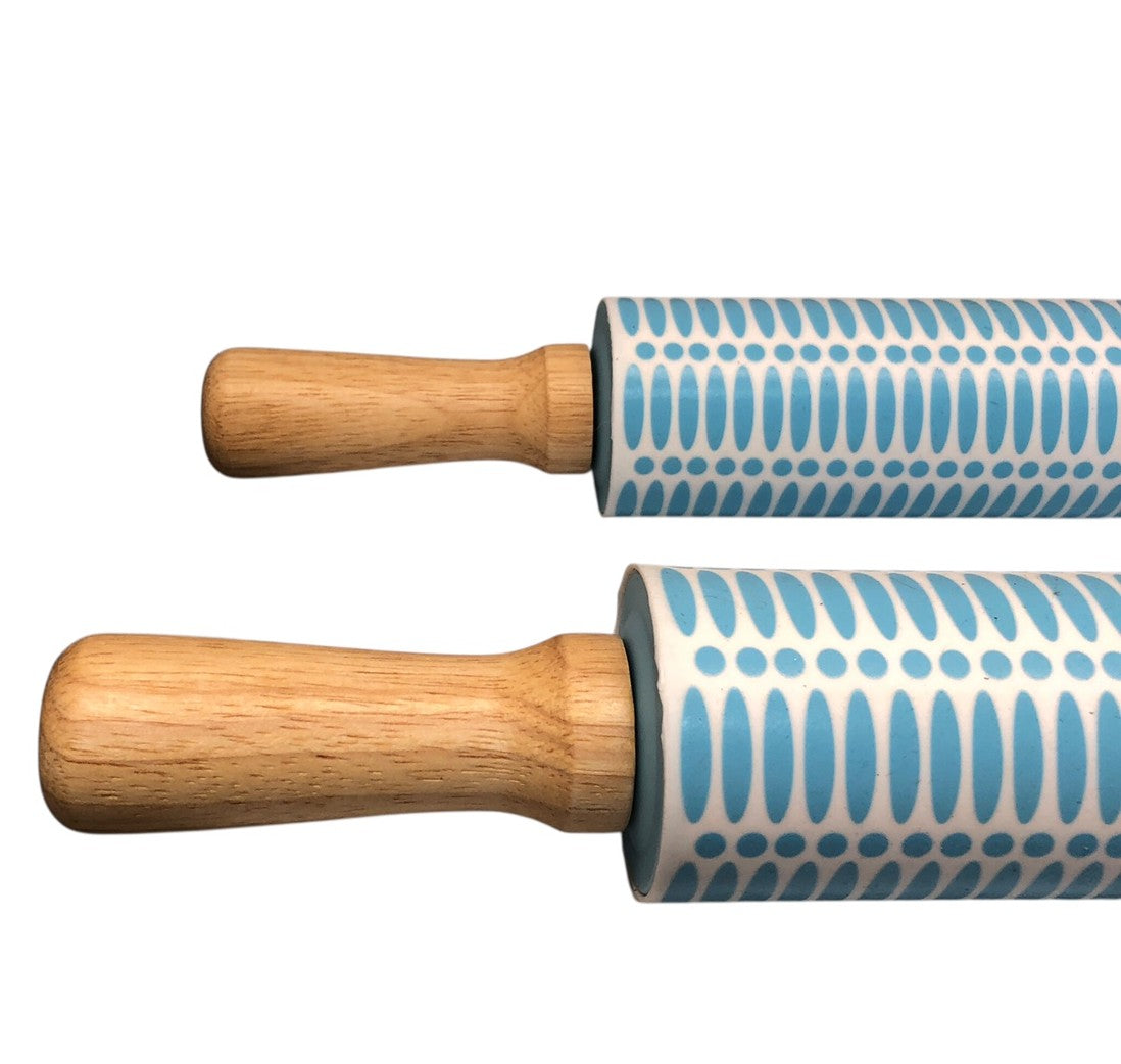 36562 - Set of 2 Light Blue Silicone Rolling Pins |22-4|