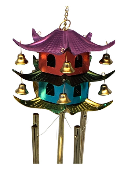 36643 - Pagoda Wind Chime Multi-Color |17-30|