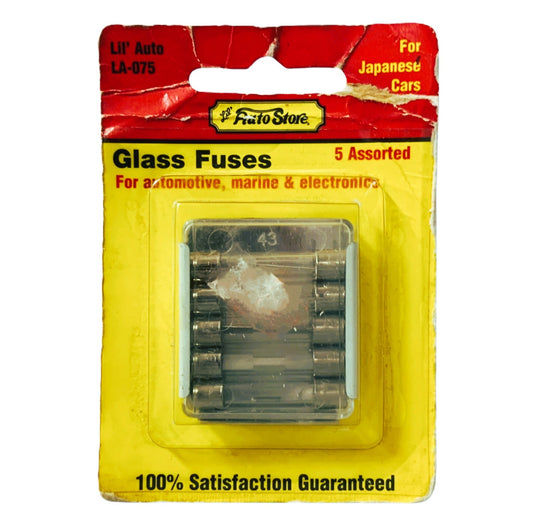 36700 - Lil' Auto 5 Assorted LA-0775 Glass Fuses for Japanese Cars 3.5" |S-17|