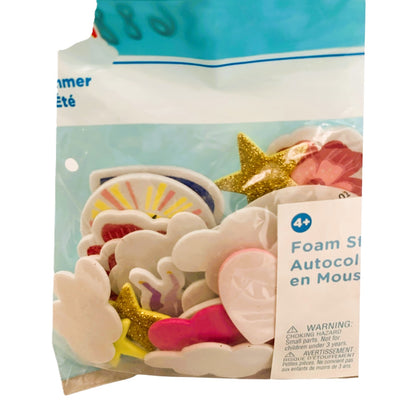 36889 - 2 Packs of 42 Piece - 84 Pieces Total Summer Sky Foam Stickers 5" |R-32|