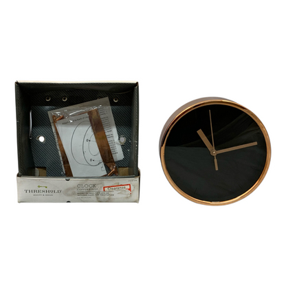 37034 - 5.5" Threshold Copper Finish Clock Battery Operated |9-14|