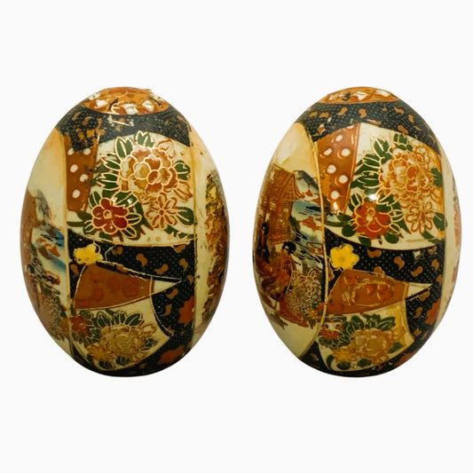 37117 - Set of Two 5" Satsuma Oriental Eggs |19-26|