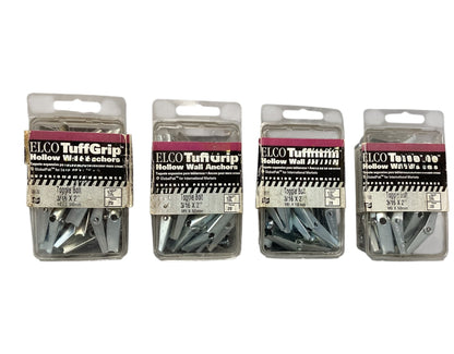 37482 - Set of 4 Elco Hollow-Wall Toggle Bolts 3/16 x 2 Inches, 80 Total Pieces for Secure Drywall Mounting |10-12|
