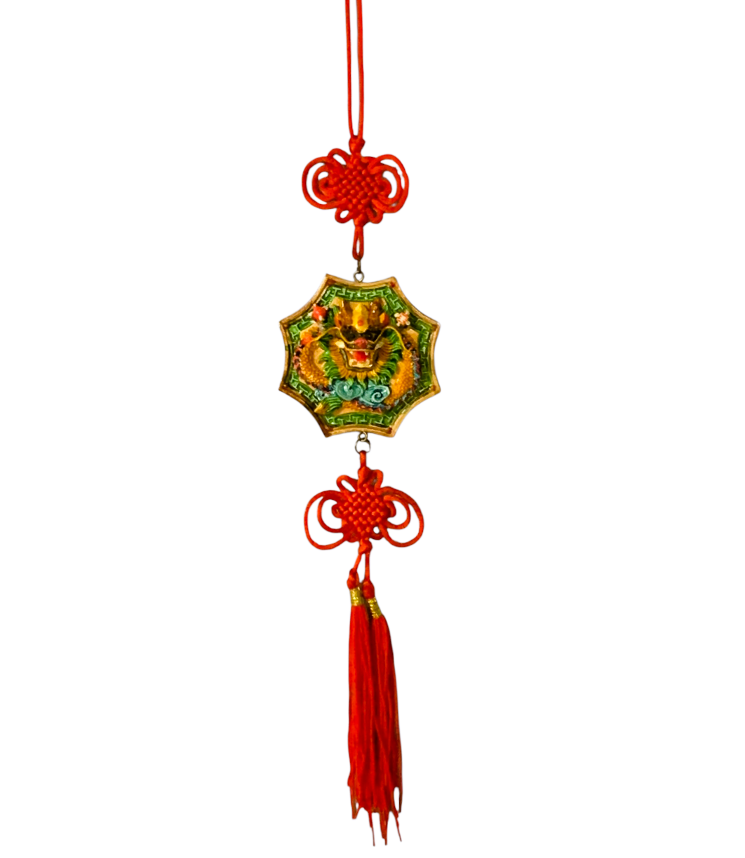 37680 - 16" Chinese Dragon and Yin Yang Knotted Hanger With Suction Cup |22-13|