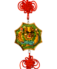 37680 - 16" Chinese Dragon and Yin Yang Knotted Hanger With Suction Cup |22-13|