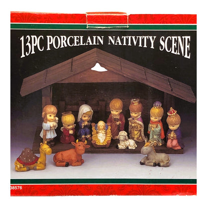 37897 - 13-Pc Porcelain Nativity Scene |2-21|