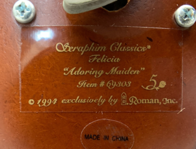 38118 - Seraphim Classics Loving Guardian Angel Music Box 1993 |tbd|