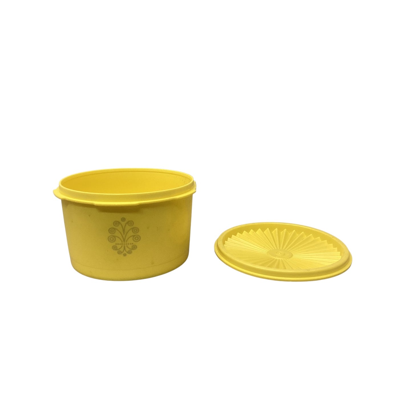 38131 - Vintage 6 Yellow Servalier Container 1298 With Lid |9-14|