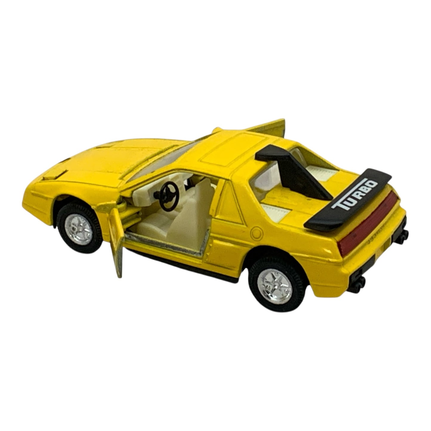 38836 - Set of Two 4.5" Metal Yellow and Red Turbo Car |12-25|