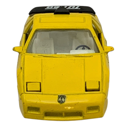 38836 - Set of Two 4.5" Metal Yellow and Red Turbo Car |12-25|