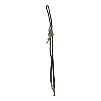 38887 - Silver Pistol Bolo Tie |Clear-149|