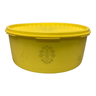 38904 - Gold Harvest 7" Tupperware Cannister Vintage 1204-12 |22-13|