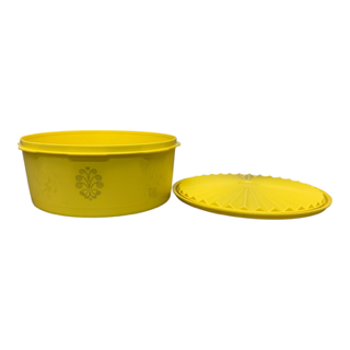 38904 - Gold Harvest 7" Tupperware Cannister Vintage 1204-12 |22-13|