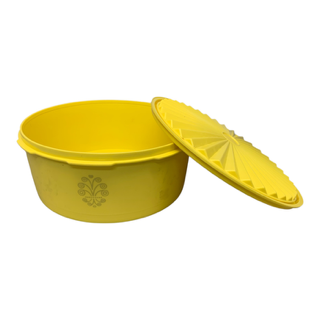 38904 - Gold Harvest 7" Tupperware Cannister Vintage 1204-12 |22-13|