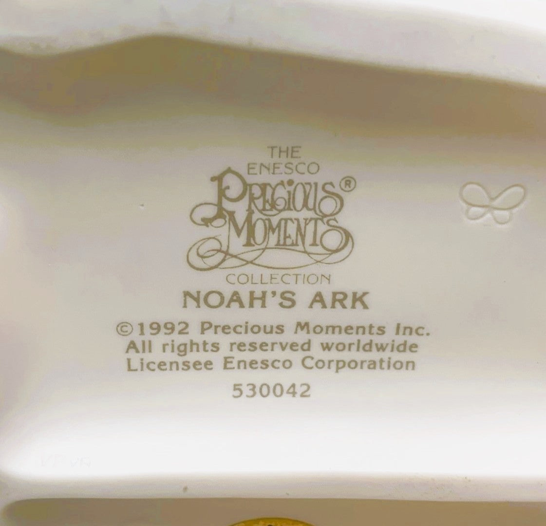 39482 - Vintage Precious Moments Noah's Ark Porcelain Nightlight & 5-Piece Figurine Set |1-6|