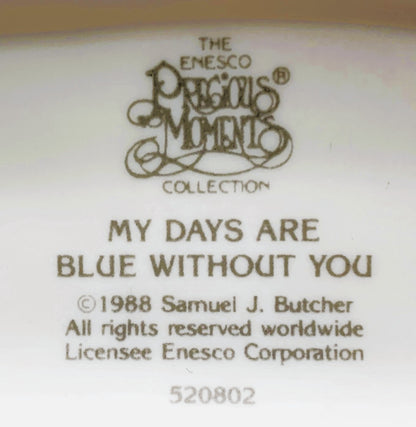 39582 - 7" Precious Moments "My Days Are Blue Without You" Figurine |H-10|