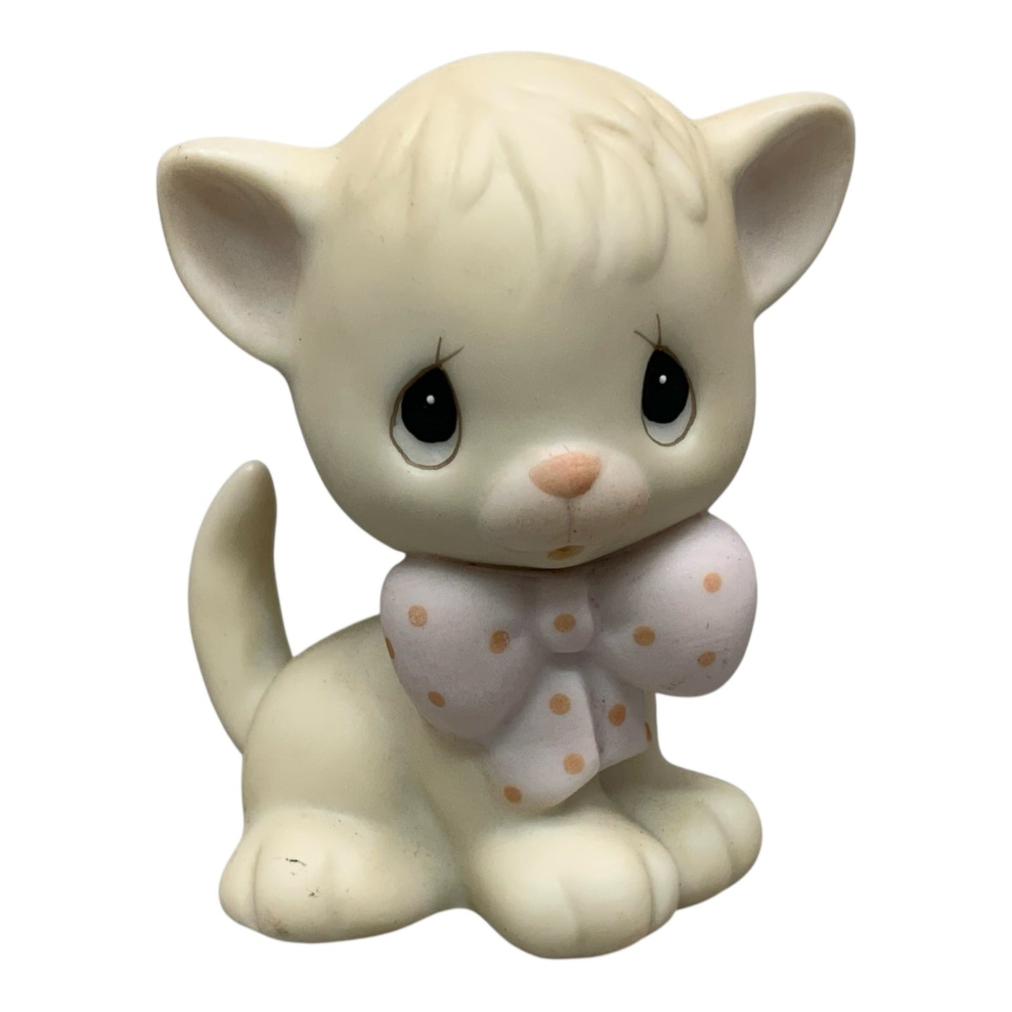 40450 - Precious Moments Charming 2" Pink Bowtie Cat |H-3|