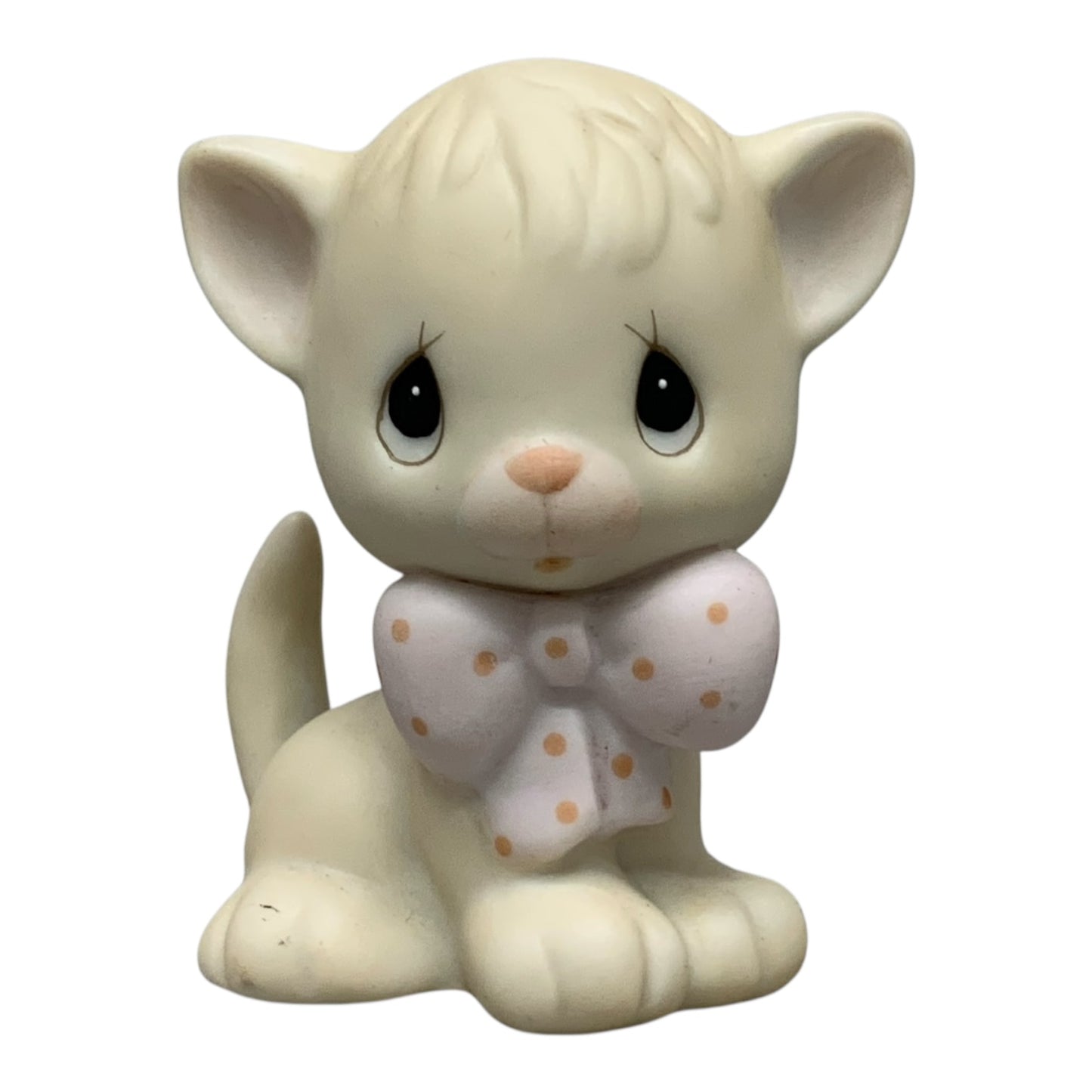 40450 - Precious Moments Charming 2" Pink Bowtie Cat |H-3|