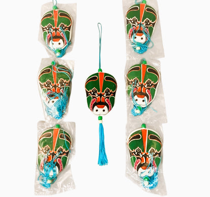 41889 - Fabric Mask to Ward Off Evil Set of 7 Approximately 10" Hanger |7-14|