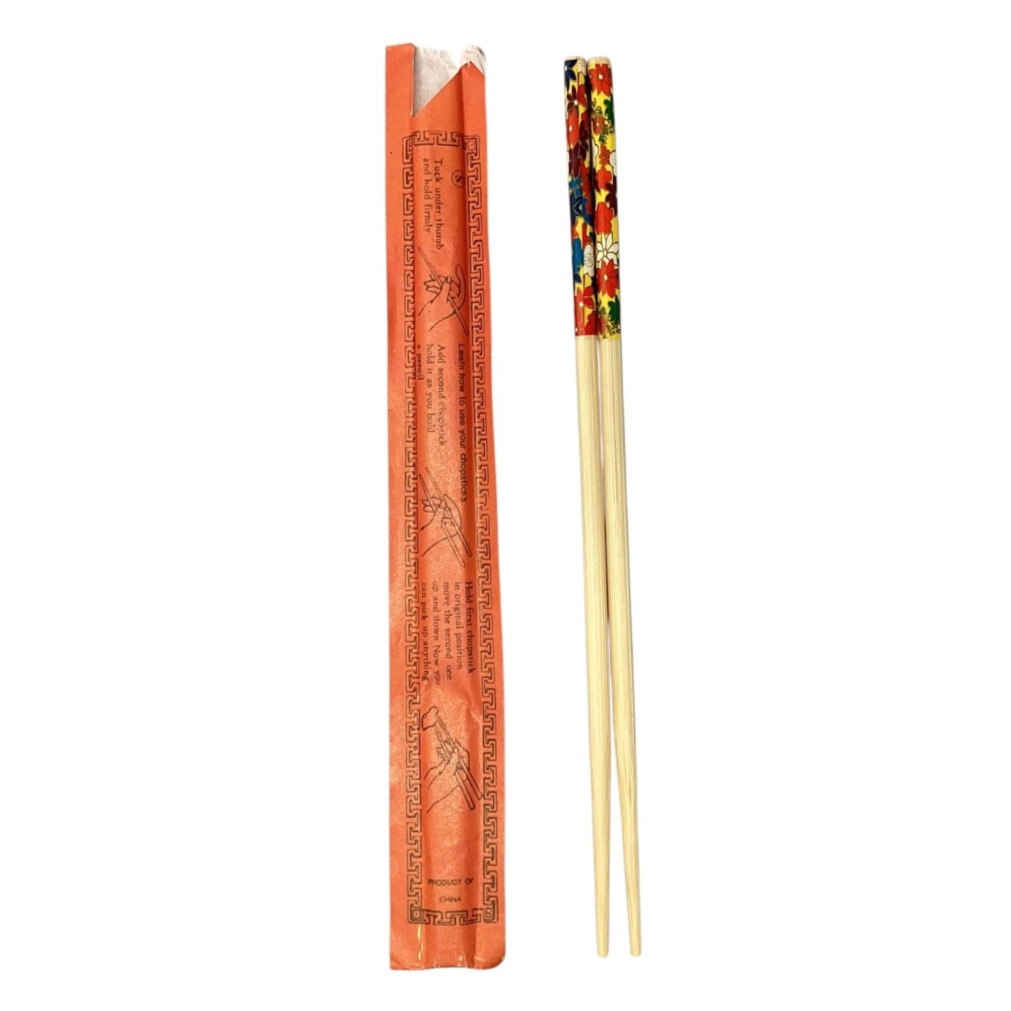 41895 - Multi-Colored Floral Chopsticks Set Of 8 |18-27|