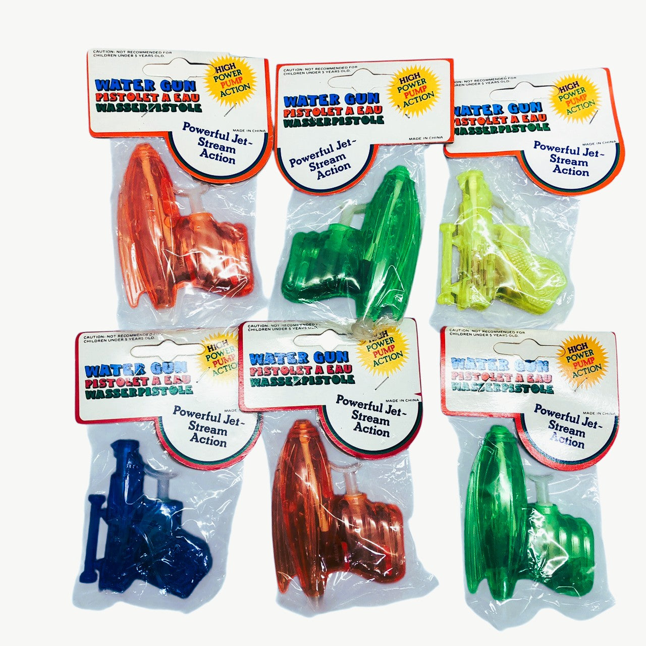 42300 - Set of 6 Jet Stream Action Squirt Guns |17-31|