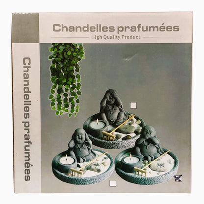 42349 - Feng Shui Zen Sand Garden Round Speak No Evil Buddha |19-21| |Store|