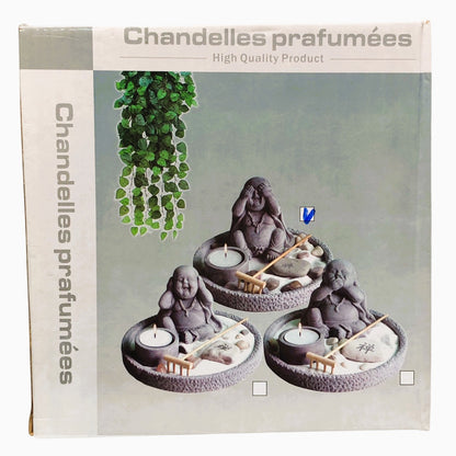42362 - Feng Shui Zen Sand Garden Round See No Evil Buddha |19-17|