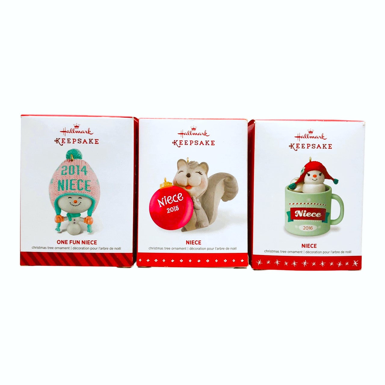 42373 - Set of 3 Hallmark Keepsake Nice Niece Ornament Set |Pod 1-70|
