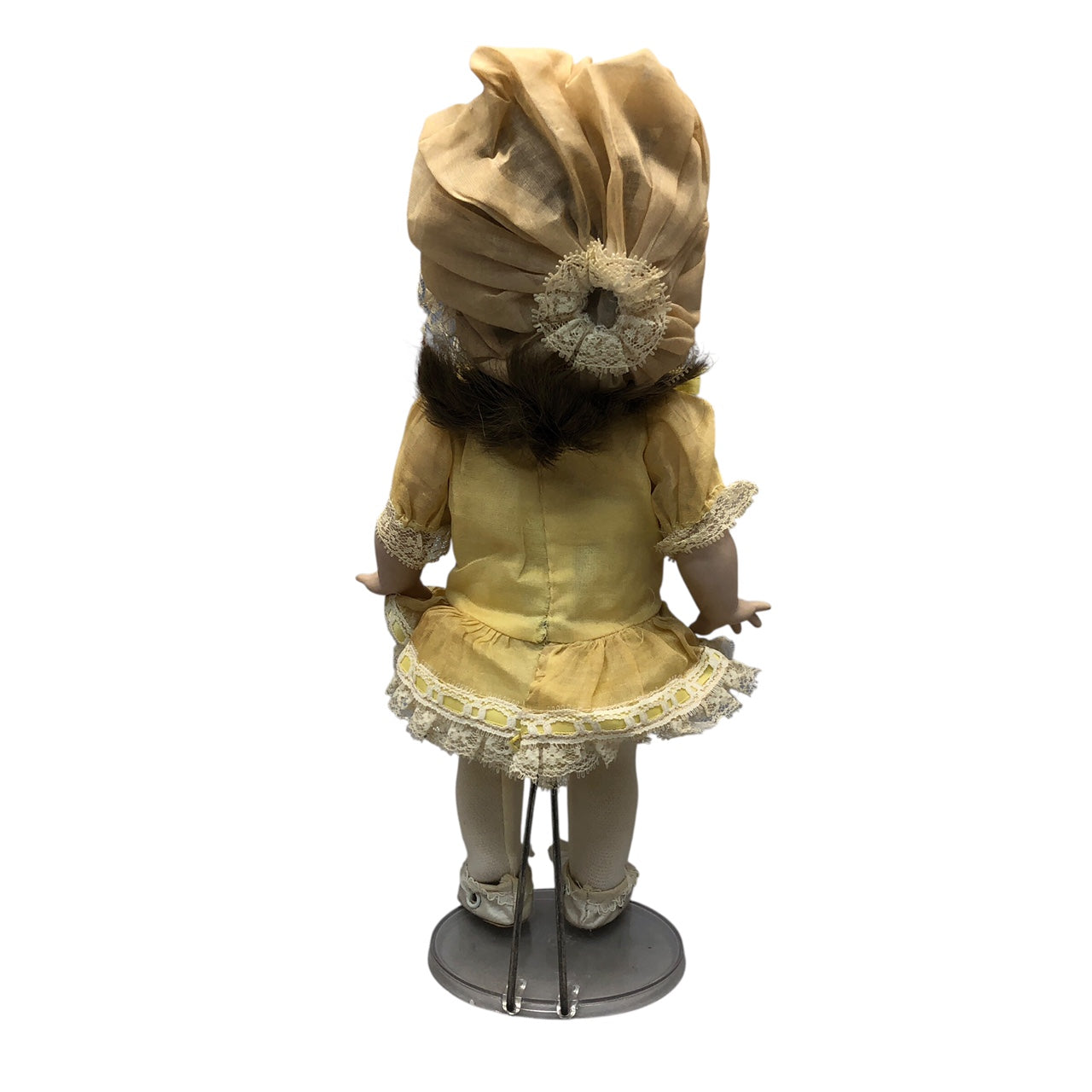 42452 - VINTAGE 12" Yellow Dress Porcelain Doll |X-48|