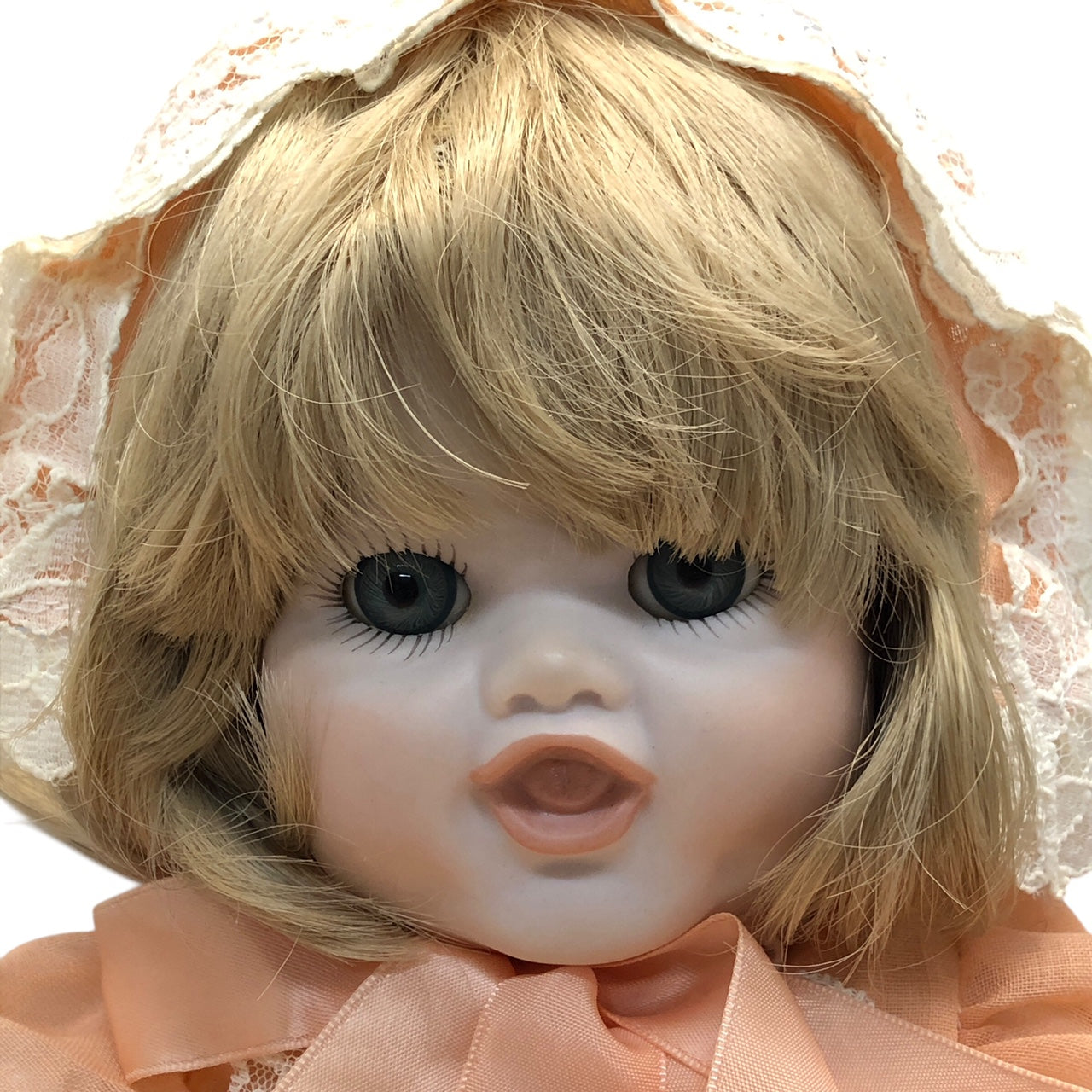 42462 - 15" Vintage Porcelain Doll Apricot |X-48|