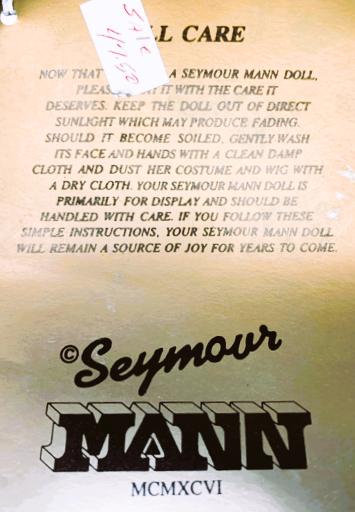 43467 - Seymours Mann Shadow Doll by Edna Dali |X-13|