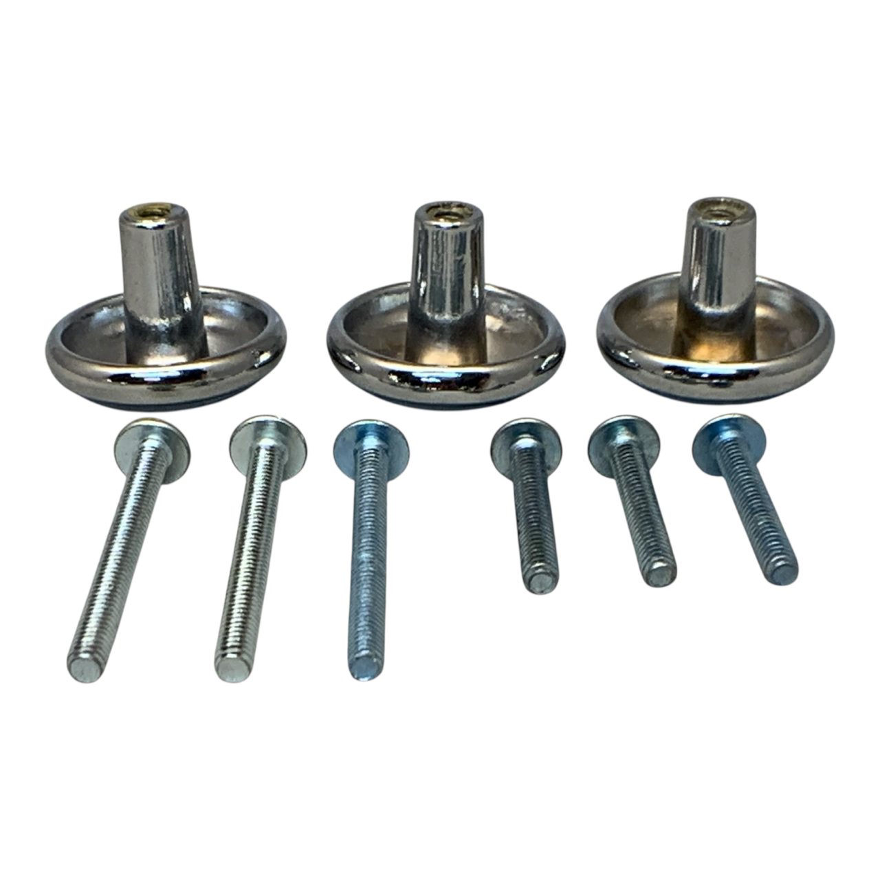 48209 - Three-Pack 1-1/4-Inch Domed-Top Round Knob Chrome P6361AC-PC-C Set |5-10|