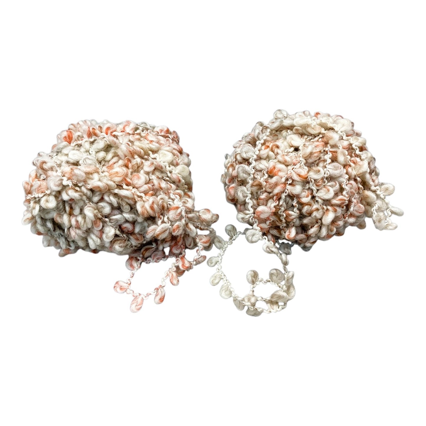 48215 - Loop Yarn Peach and Cream Set of Two |7-14|
