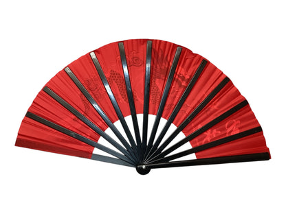 48230 - 14-Inch Red Dragon Hand Fan |12-24.5|