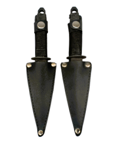 48285 - Set of Two 8" Black Throwing Knives |85|