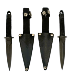 48285 - Set of Two 8" Black Throwing Knives |85|
