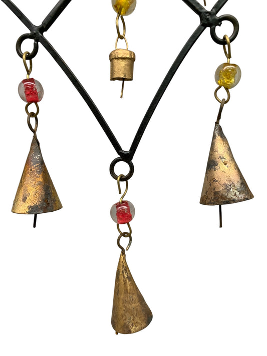 48326 - 15" Ornate Geometric 16-Bell Metal Windchime |TBD|