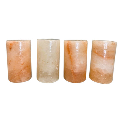 48396 - Set of Four Light Red Crystal 3" Shot Glasses |12-25|
