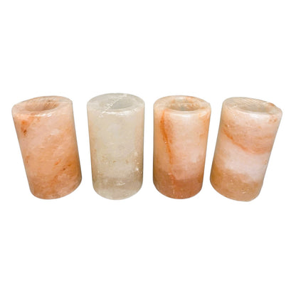 48396 - Set of Four Light Red Crystal 3" Shot Glasses |12-25|