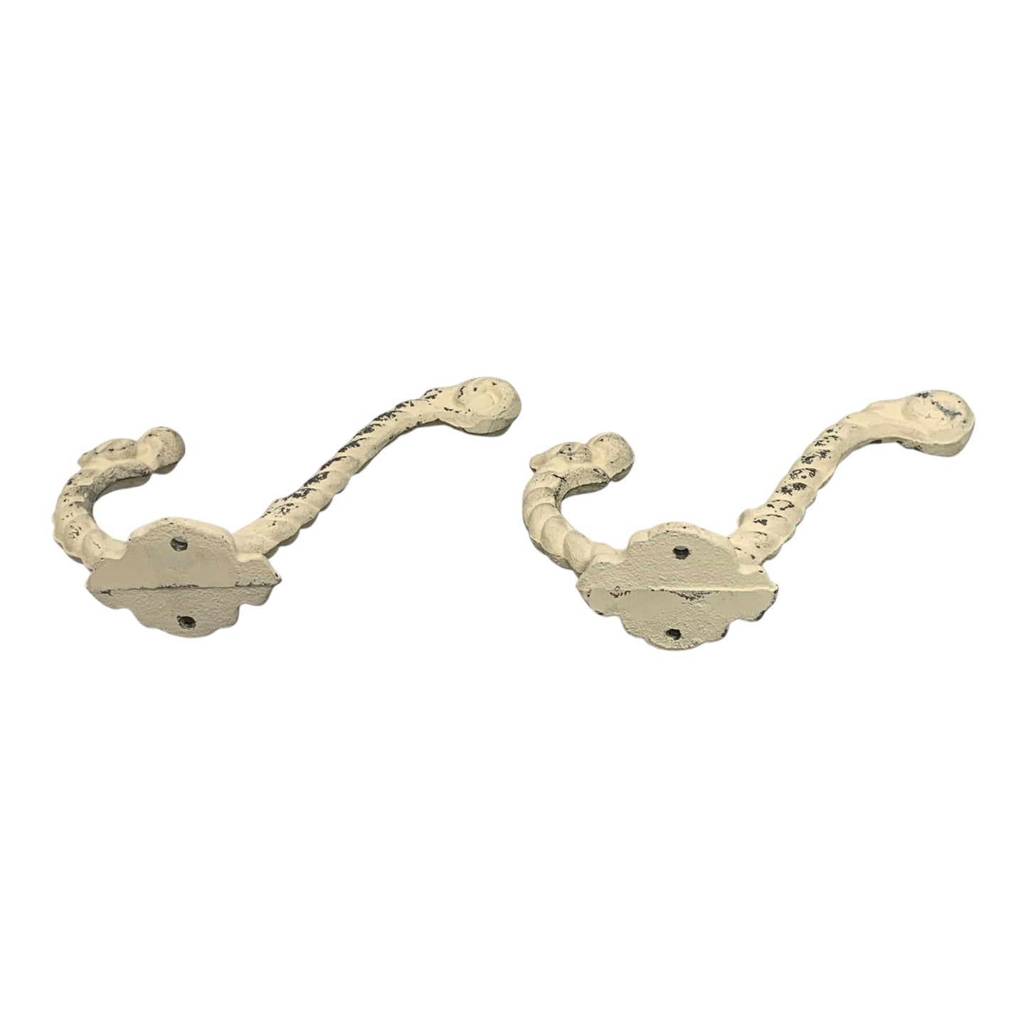 48397 - Set of Two White Metal 7" Hooks |TBD|