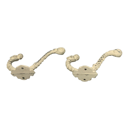 48397 - Set of Two White Metal 7" Hooks |TBD|