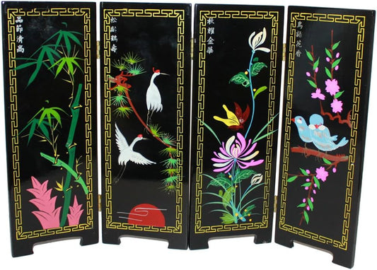 10027 - 11" Folding Screen Egrets |13-18|
