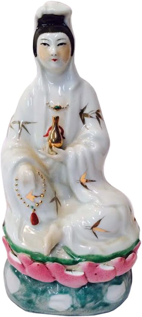 10080 - 10" White Quan Yin - Sitting - [X-12 Pod 3-74]
